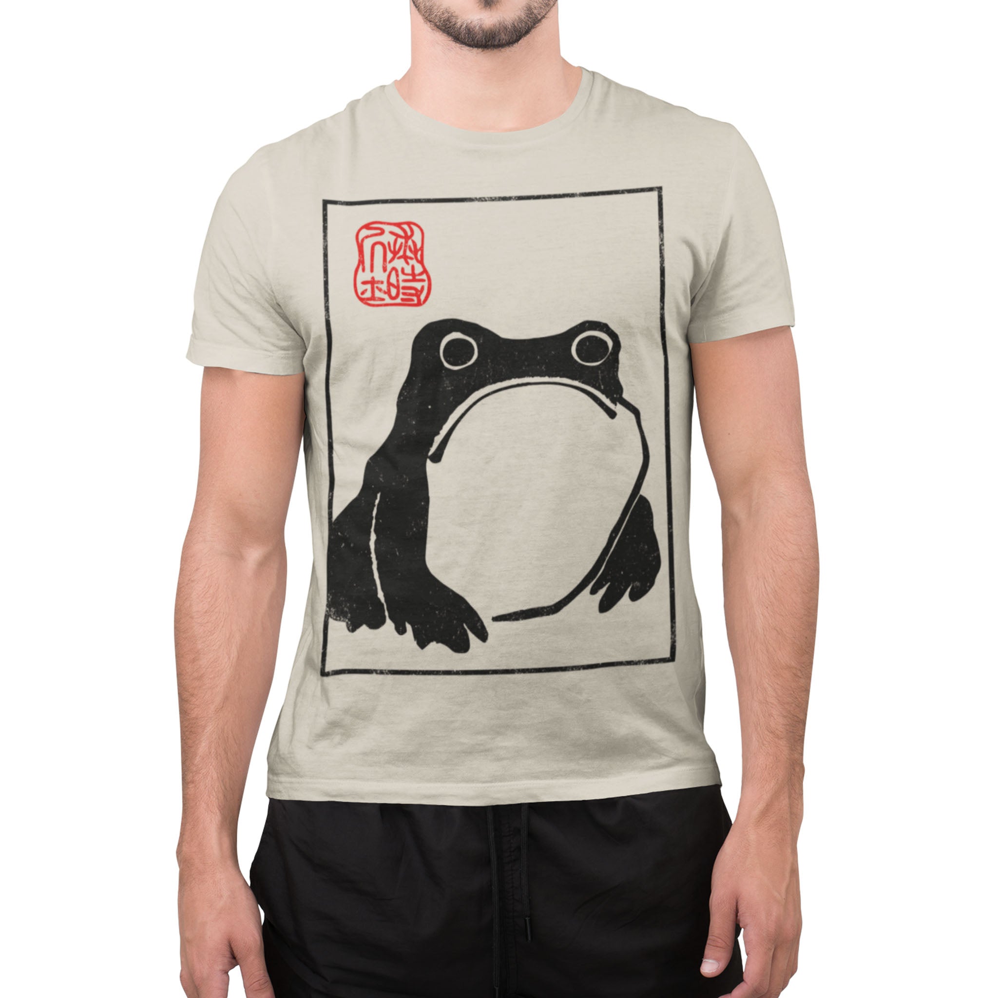 【CPGN STUDIO】Frog Pop Embroidery Short Sleeve T-shirt S543e31cfc9274b689938a50d5b882