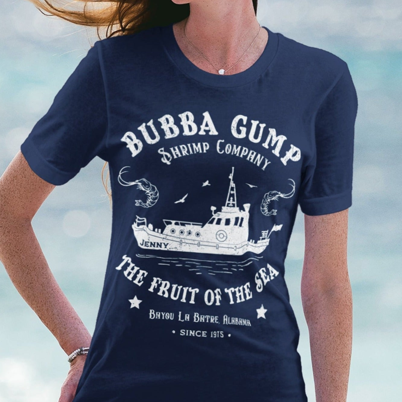T-shirt Bubba Gump Shrimp Co Chicago Marron Taille L - Occasion Très Bon état, Style Graphic Tee