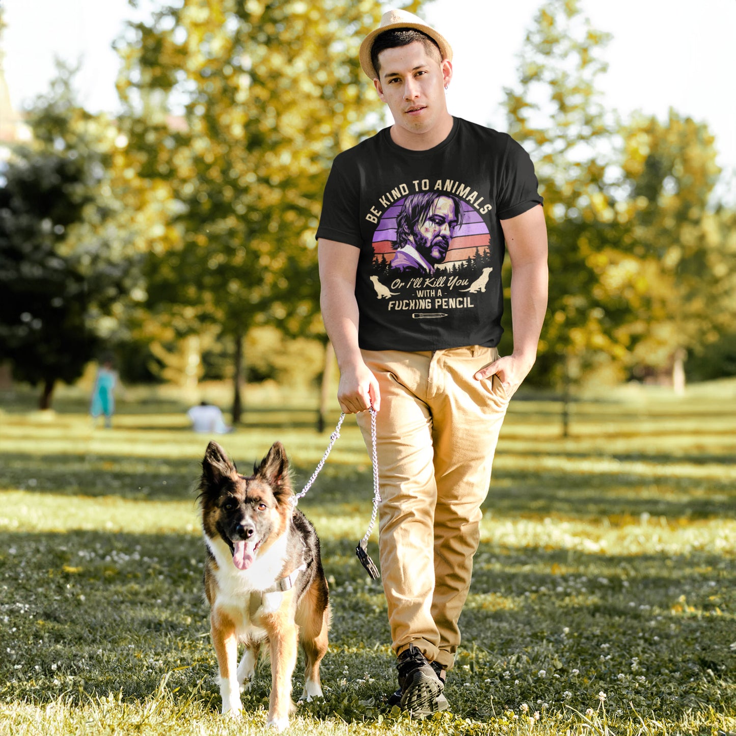 Be Kind To Animals Or I'll Kill You With A Fucking Pencil Unisex T-Shirt