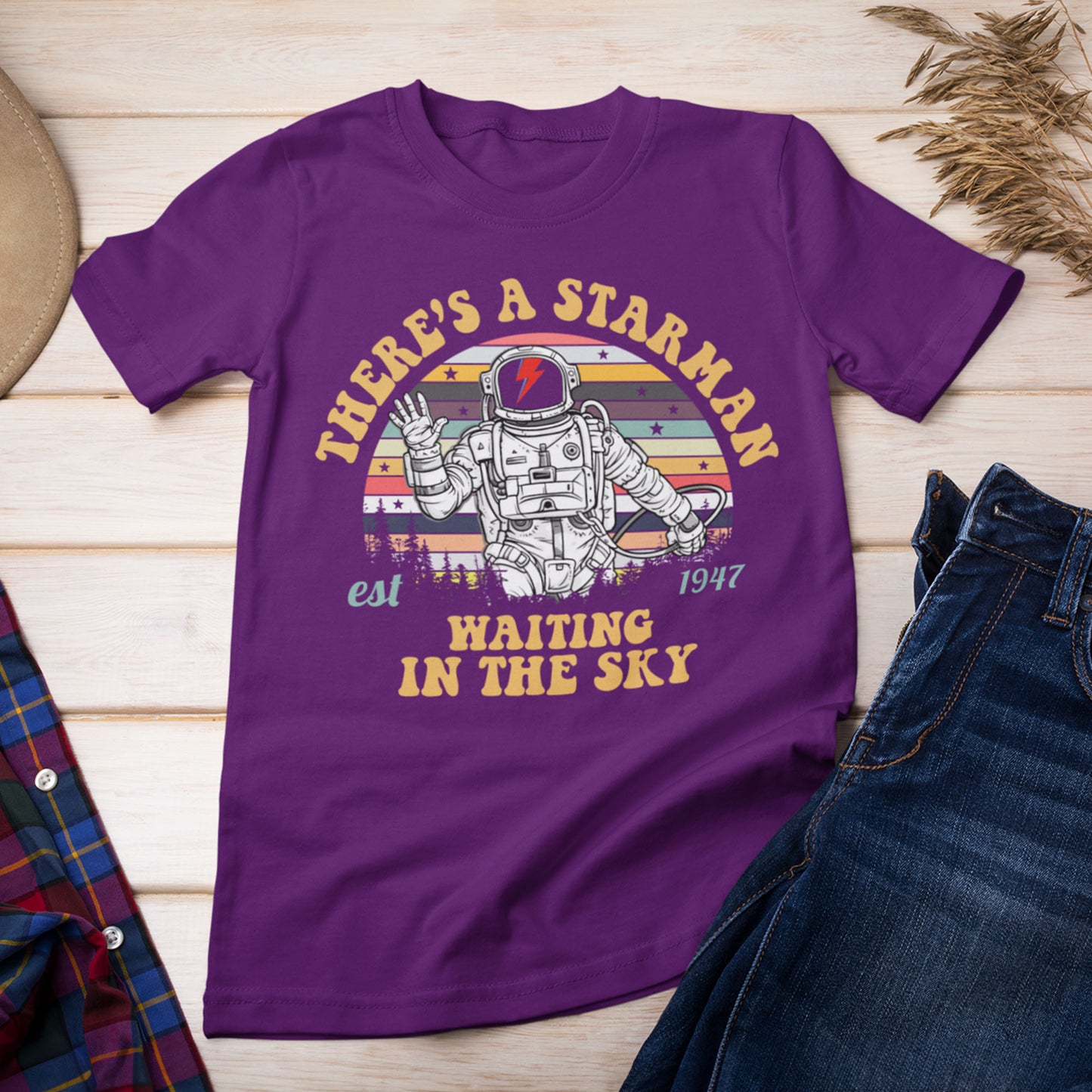 There's A Starman Waiting In The Sky Unisex T-Shirt