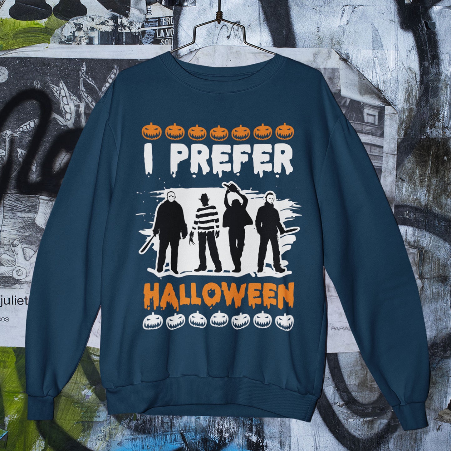 I Prefer Halloween Christmas Sweatshirt