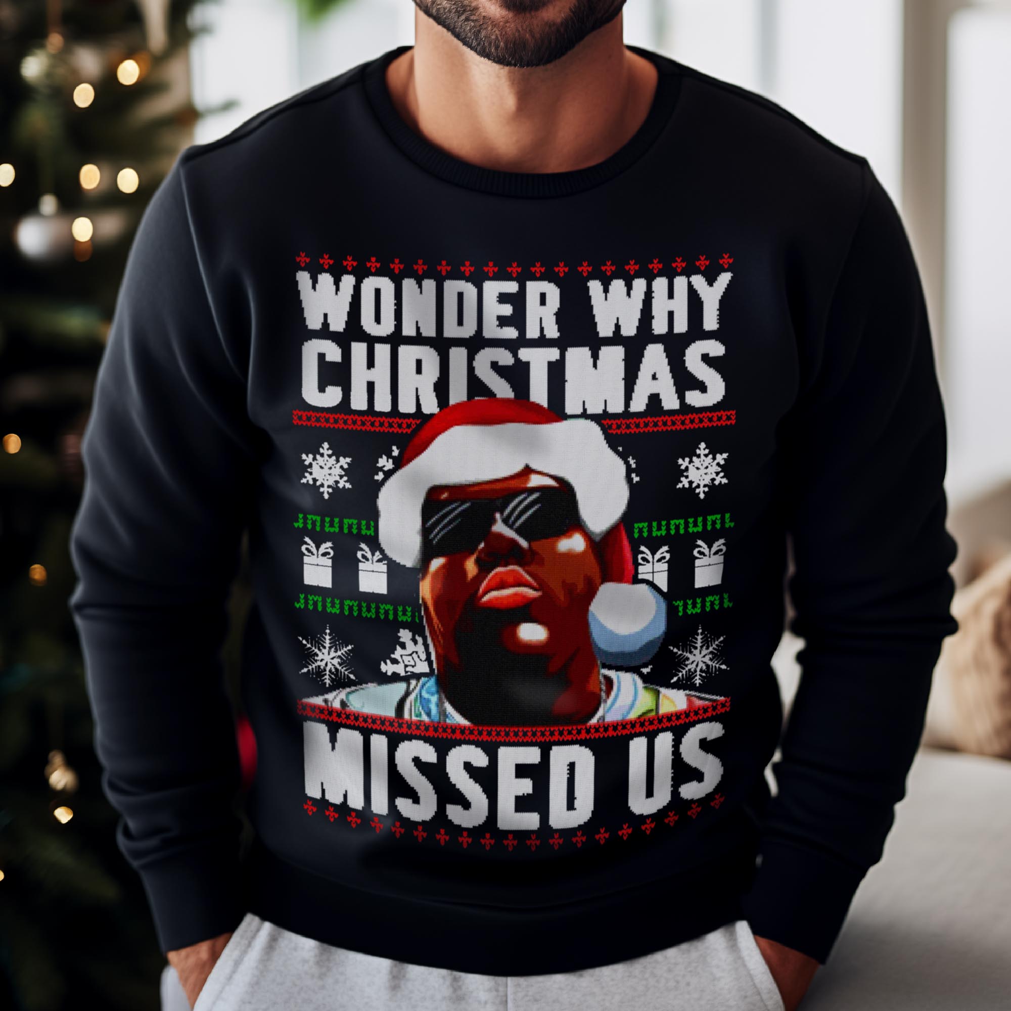 Christmas missed 2025 us sweater