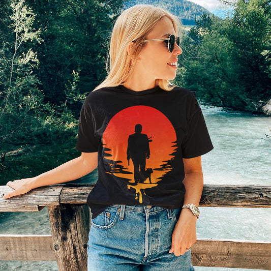 Baba Yaga Sunset Silhouette Unisex T-Shirt