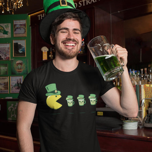 St. Pac-Trick's Day Retro Gamer Unisex T-Shirt
