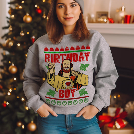 Jesus Birthday Boy Christmas Sweatshirt