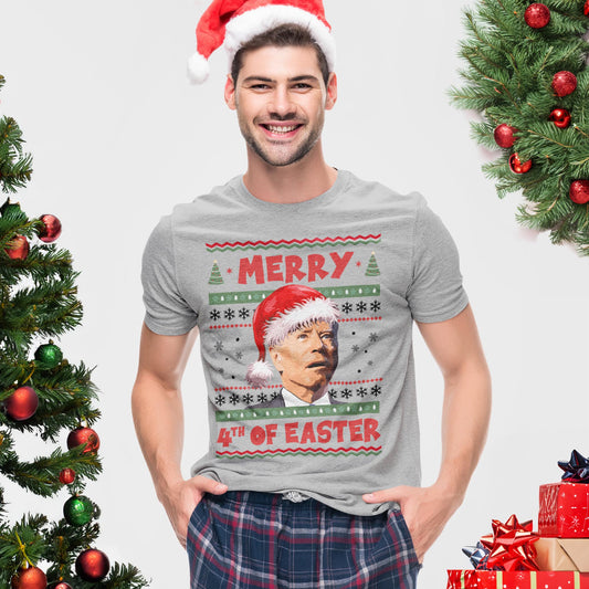 Merry 4th Of Easter Funny Christmas T-Shirt