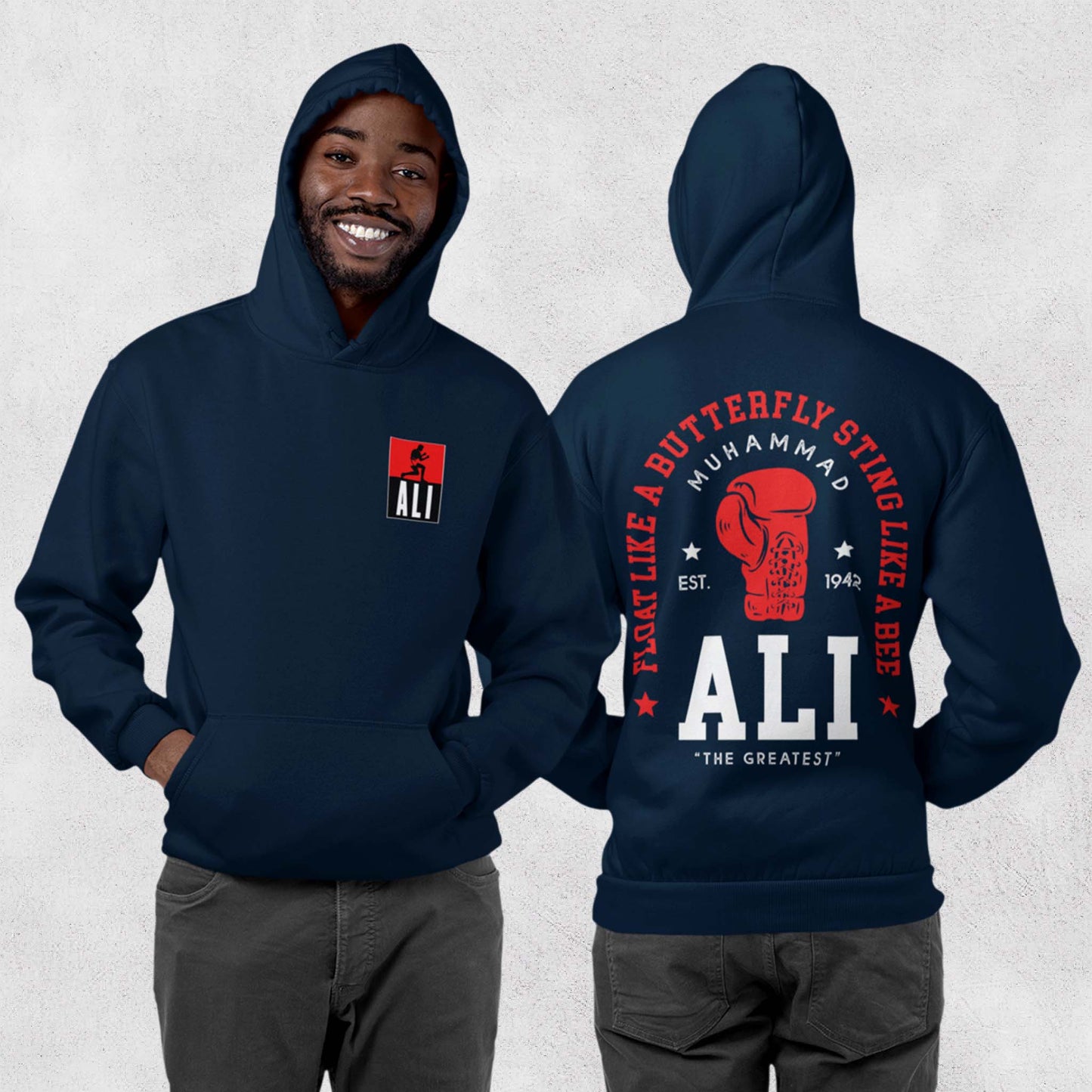 Muhammad Ali Front & Back Unisex Hoodie