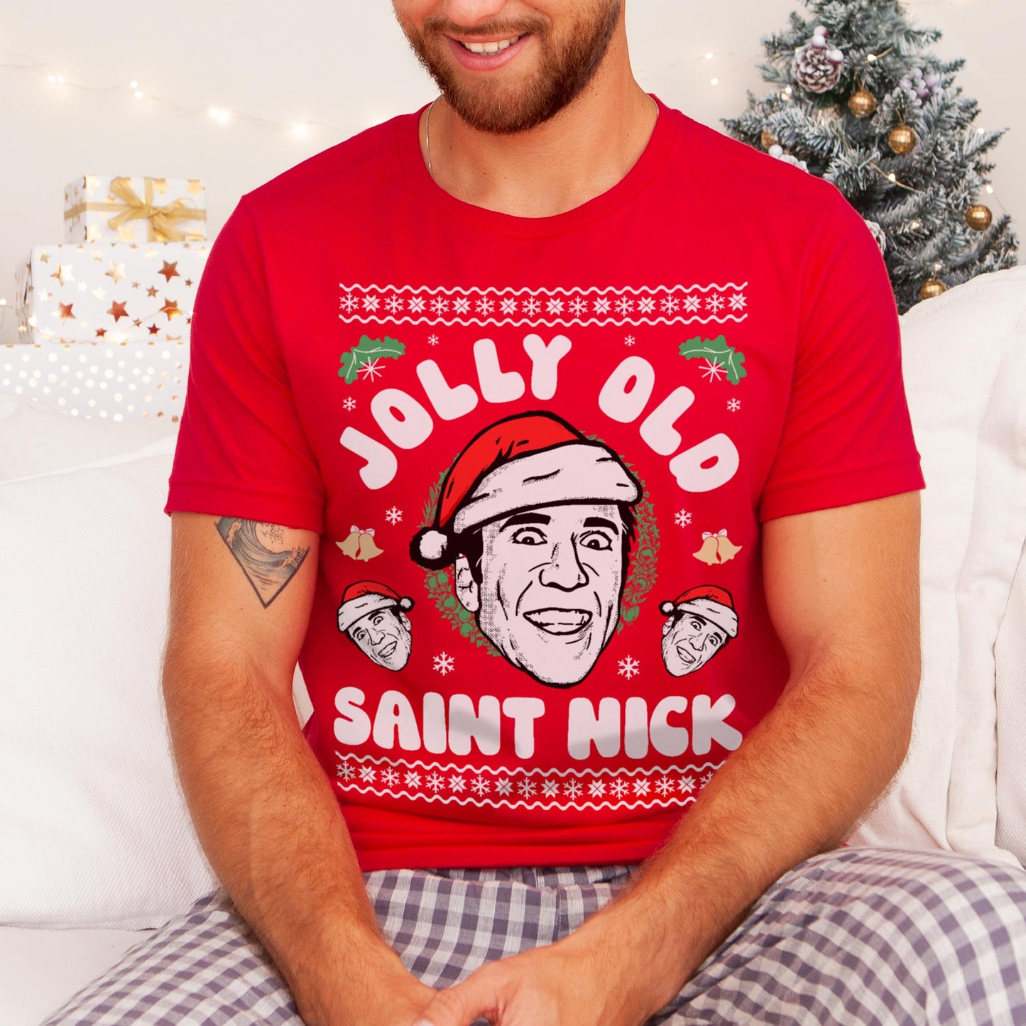 Jolly Old Saint Nick Christmas T-Shirt