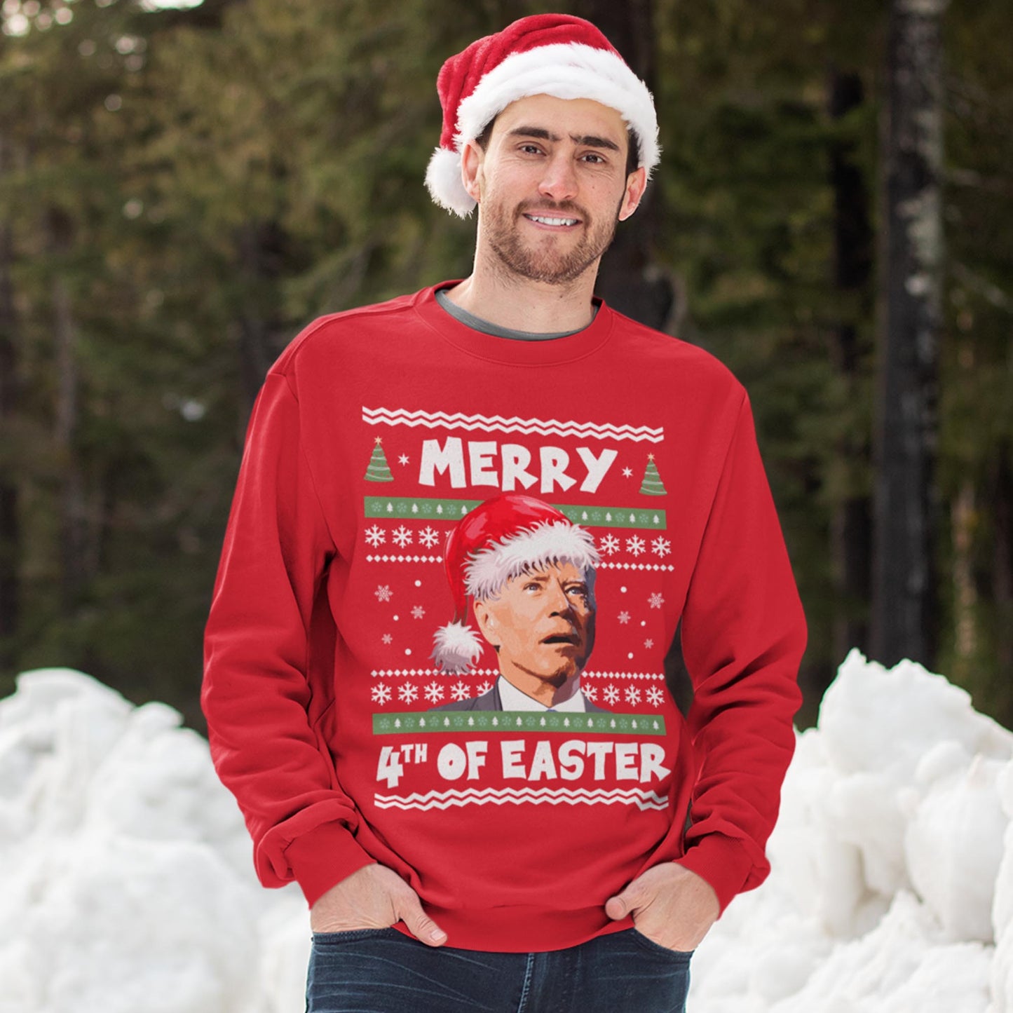 Merry 4th Of Easter Funny Christmas Sweatshirt