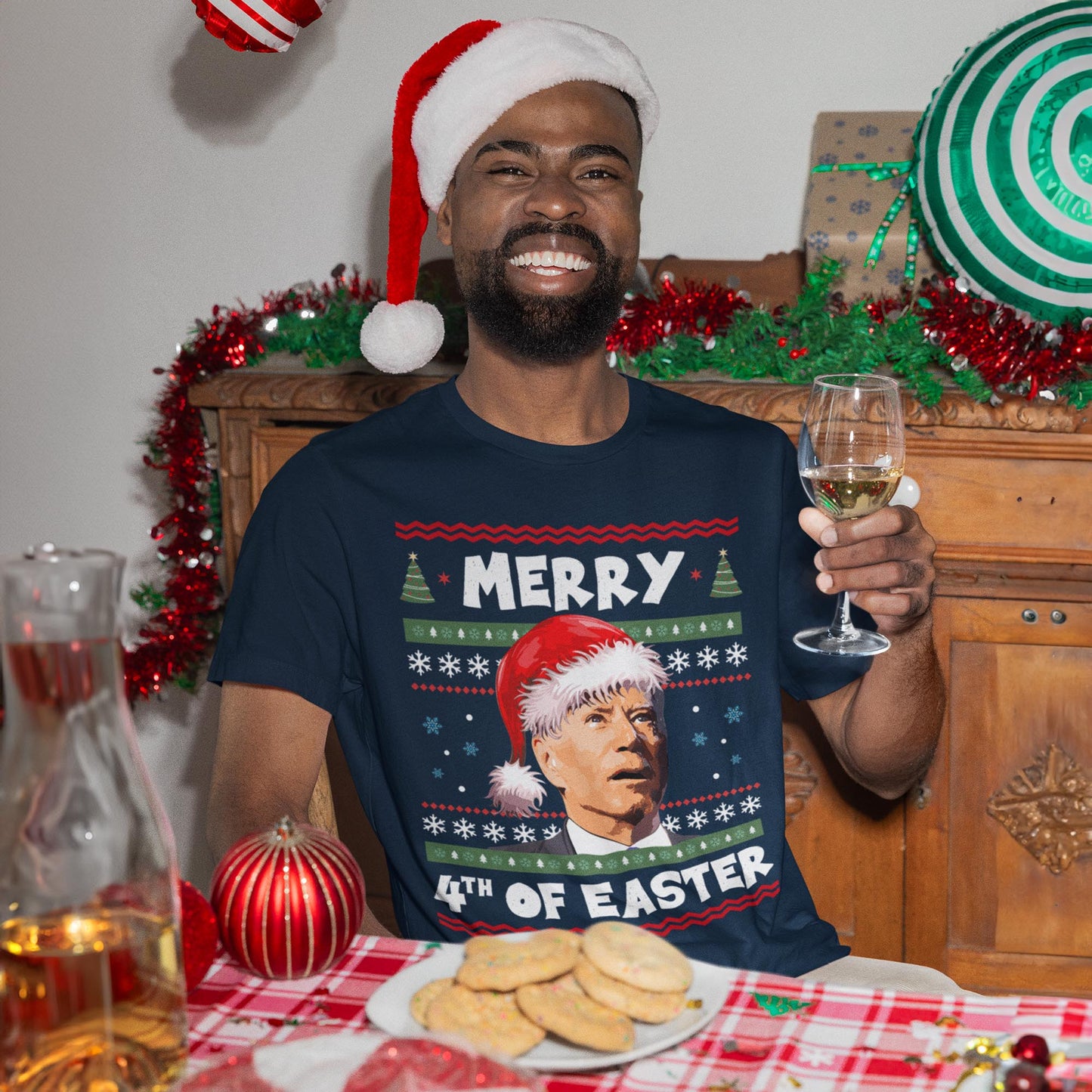 Merry 4th Of Easter Funny Christmas T-Shirt