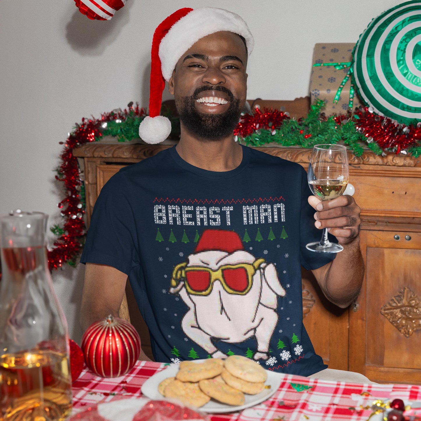 Breast Man Christmas T-Shirt