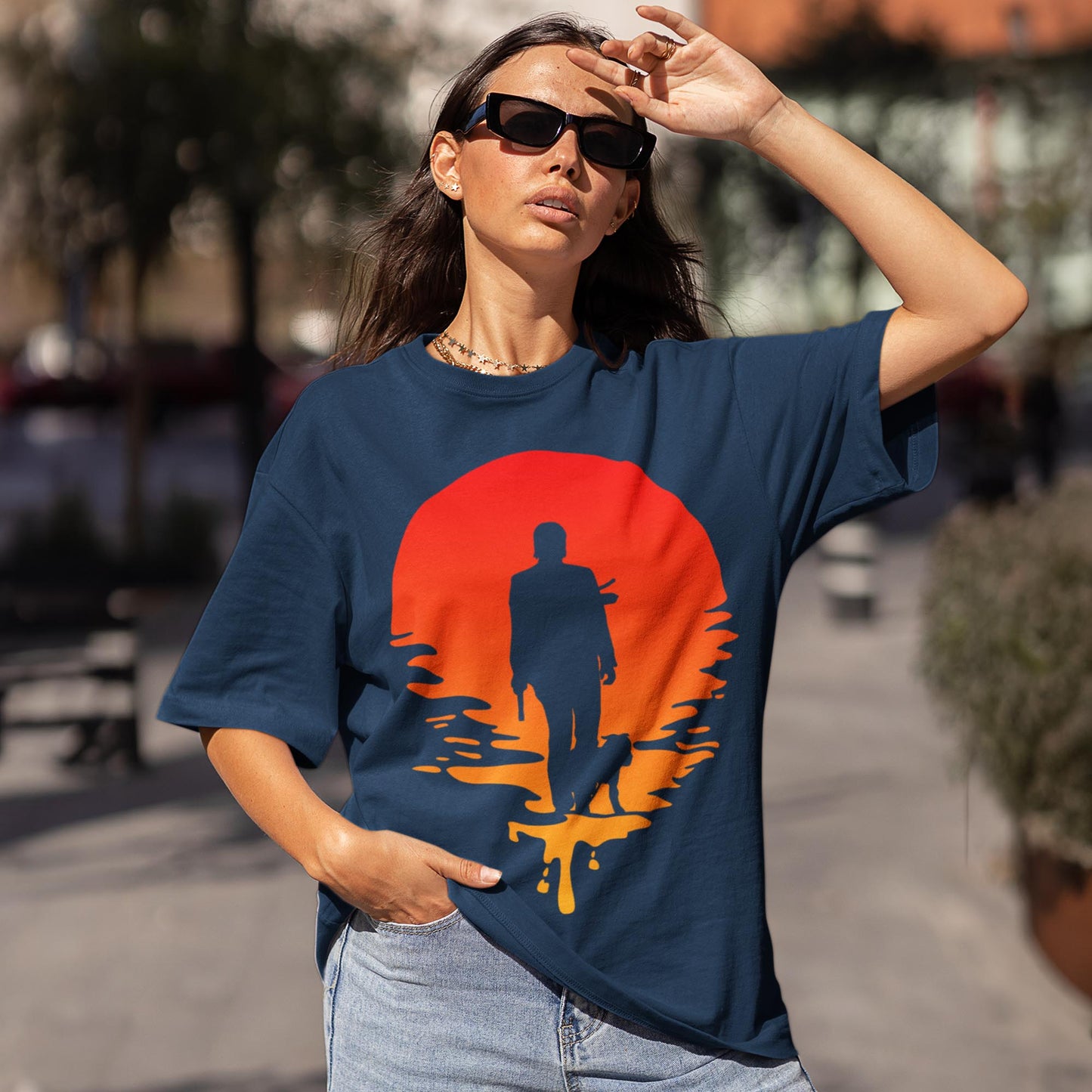 Baba Yaga Sunset Silhouette Unisex T-Shirt