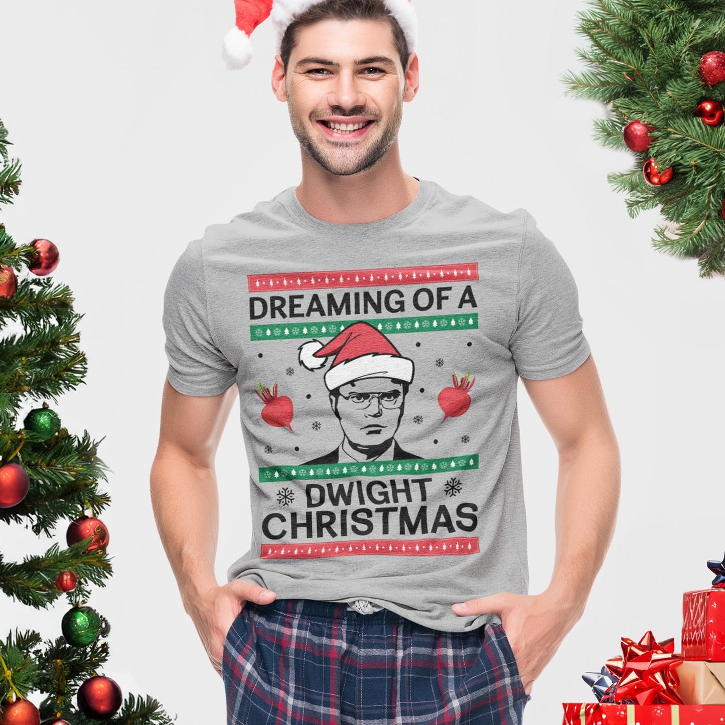 Dreaming Of A Dwight Christmas T-Shirt