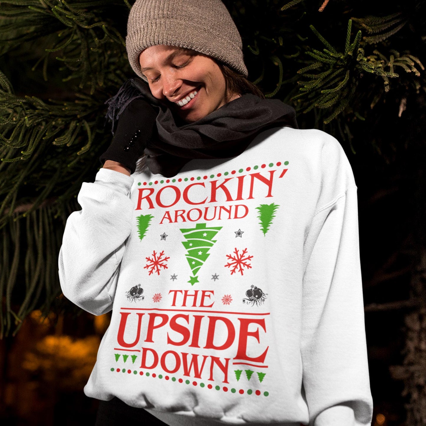 Rockin' Around The Upside Down Christmas Sweatshirt