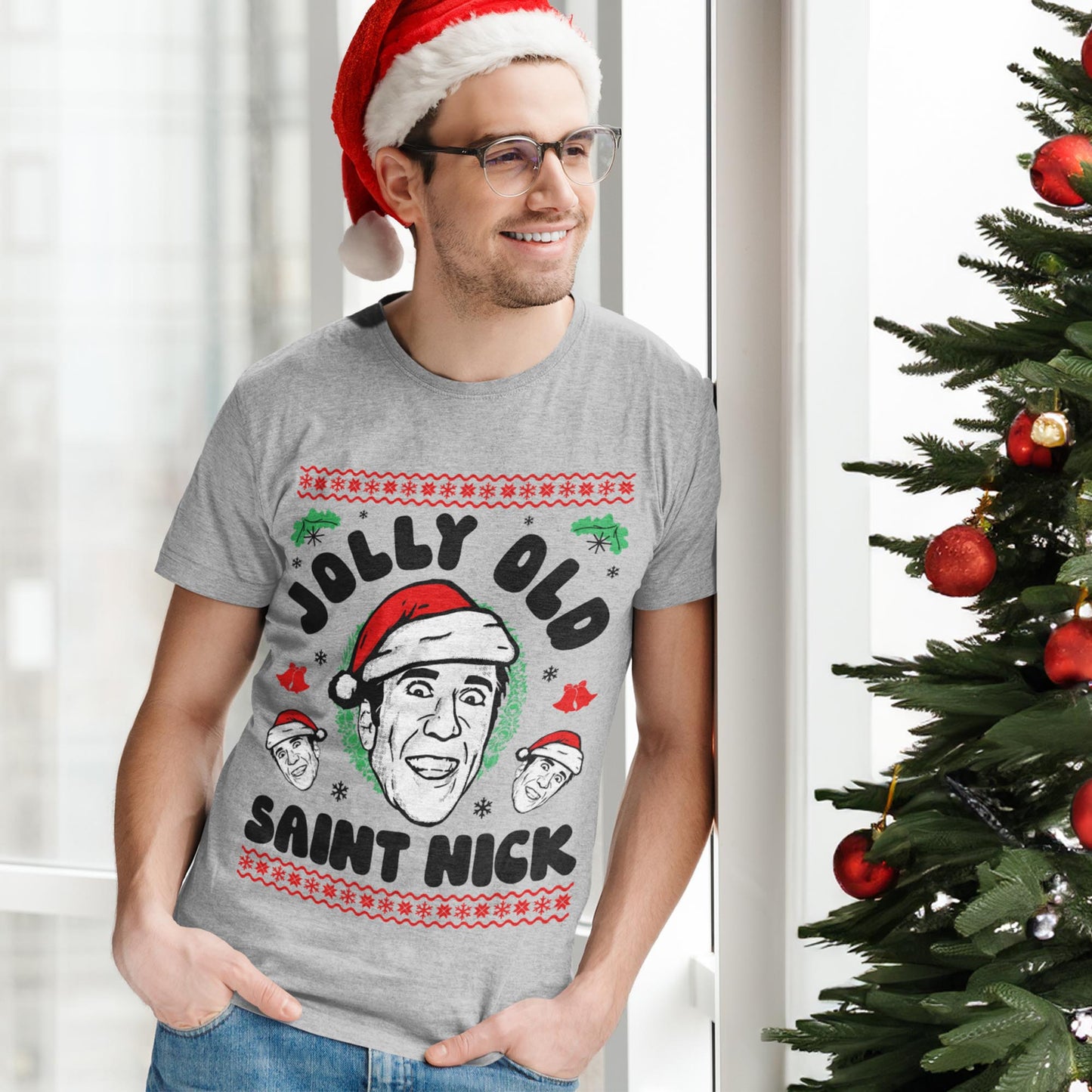 Jolly Old Saint Nick Christmas T-Shirt
