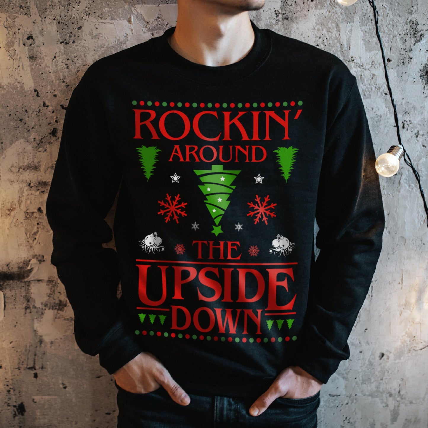 Rockin' Around The Upside Down Christmas Sweatshirt