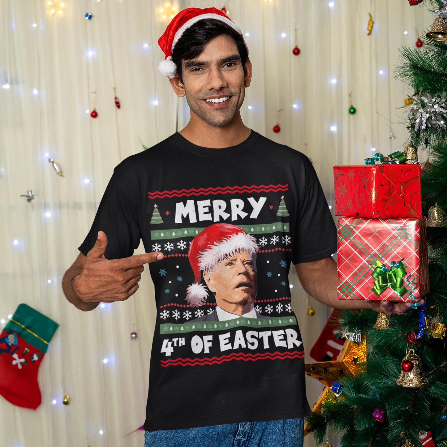 Merry 4th Of Easter Funny Christmas T-Shirt