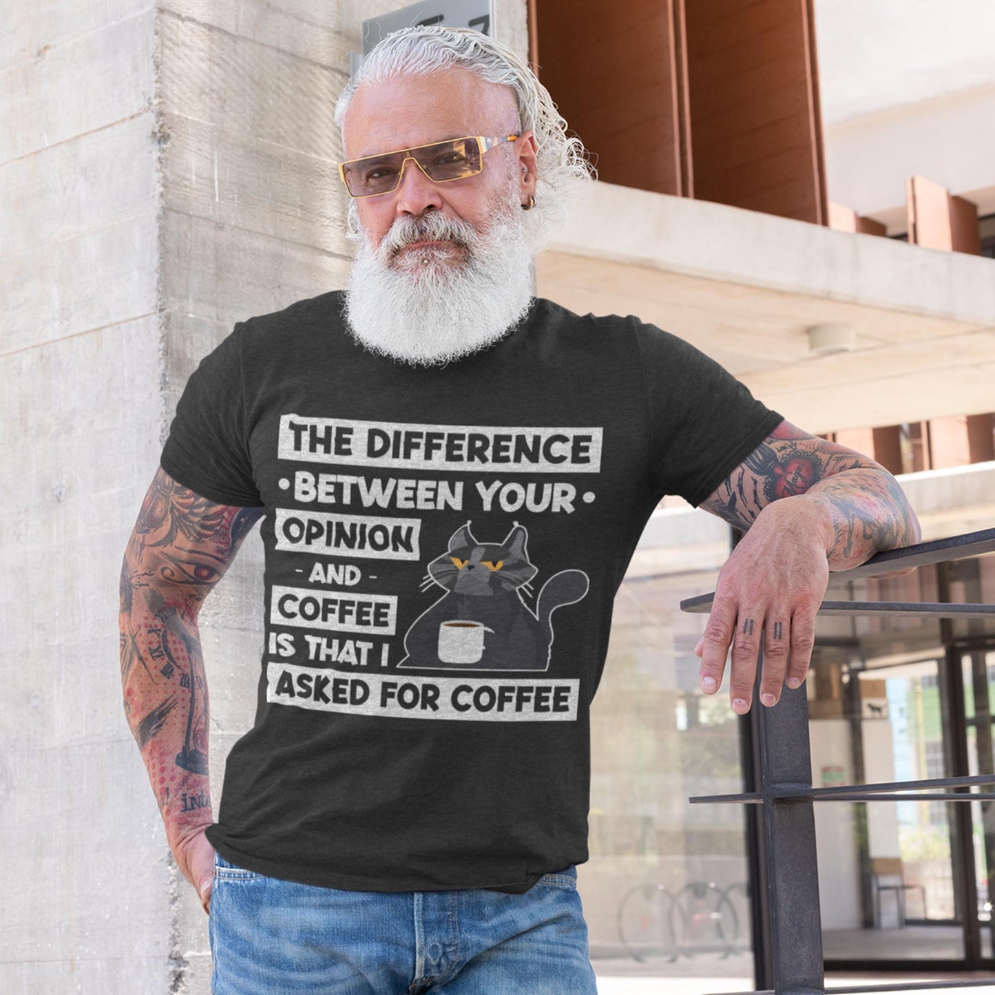 The Difference Between Your Opinion And Coffee Unisex T-Shirt