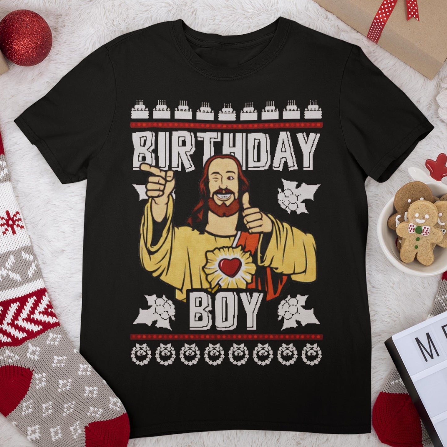 Jesus Birthday Boy Christmas T-Shirt