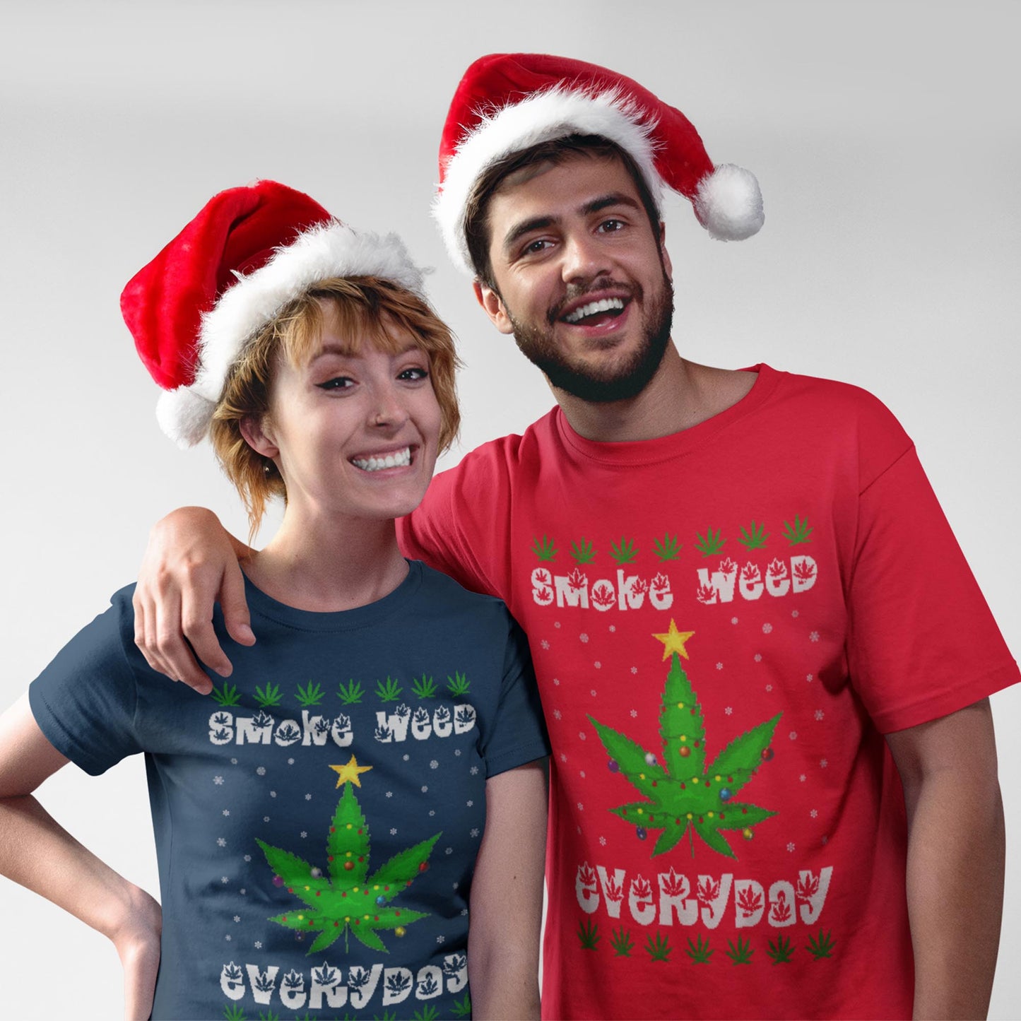 Smoke Weed Every Day Christmas T-Shirt