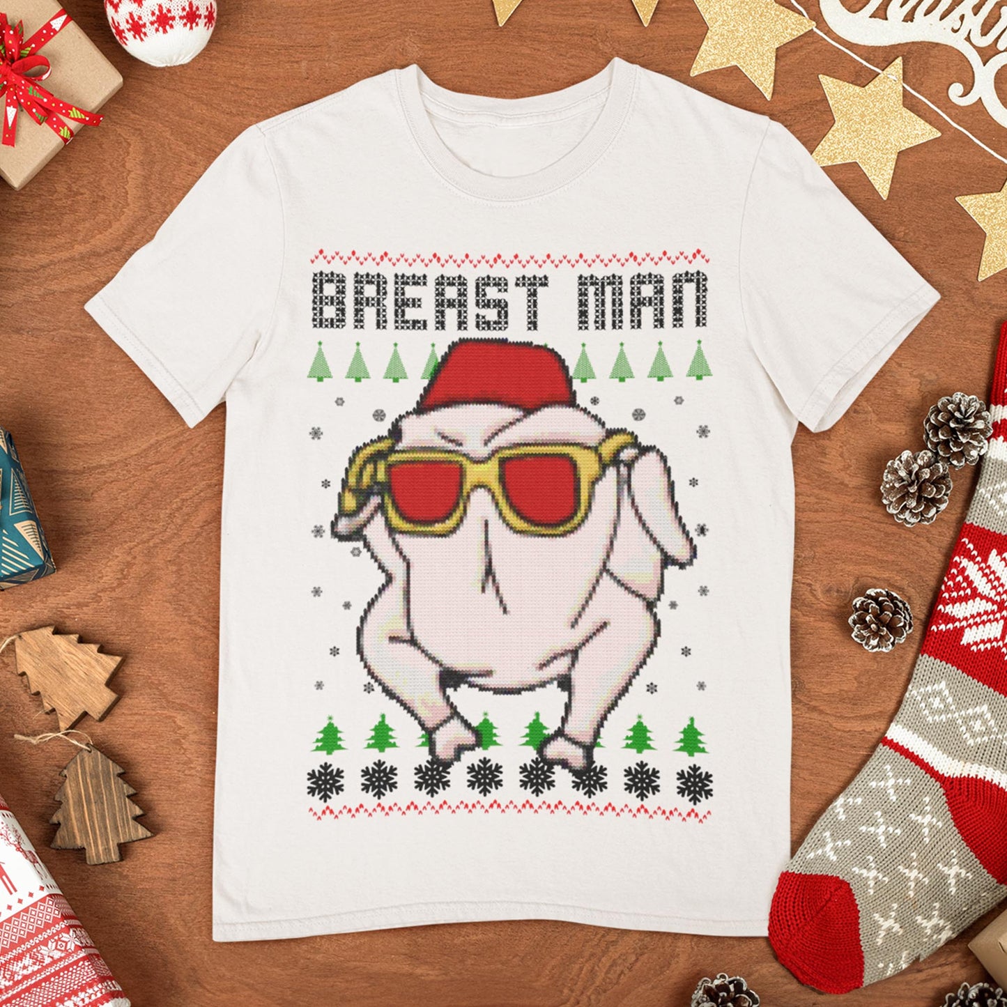 Breast Man Christmas T-Shirt