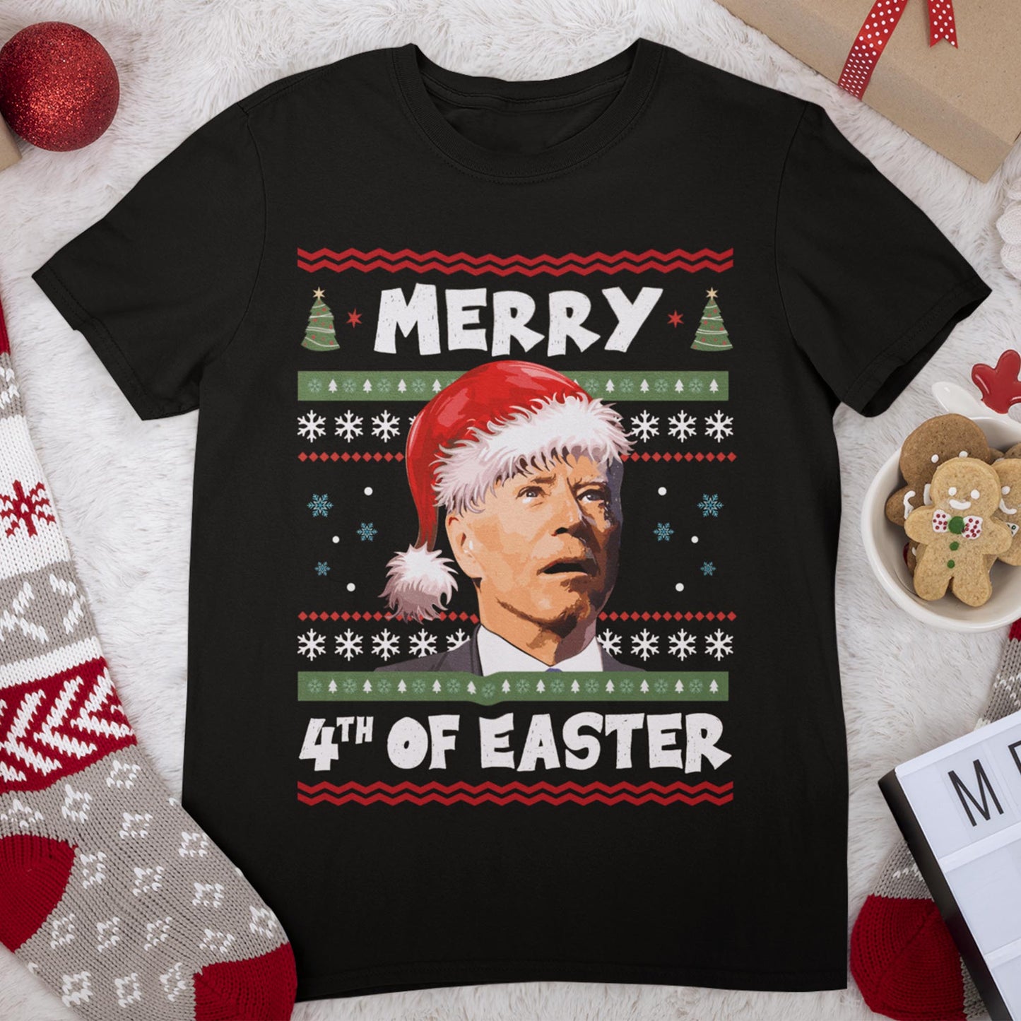 Merry 4th Of Easter Funny Christmas T-Shirt