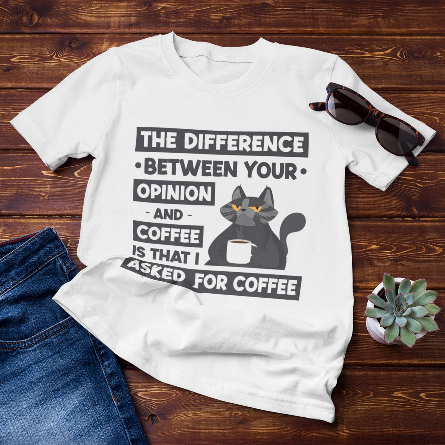 The Difference Between Your Opinion And Coffee Unisex T-Shirt