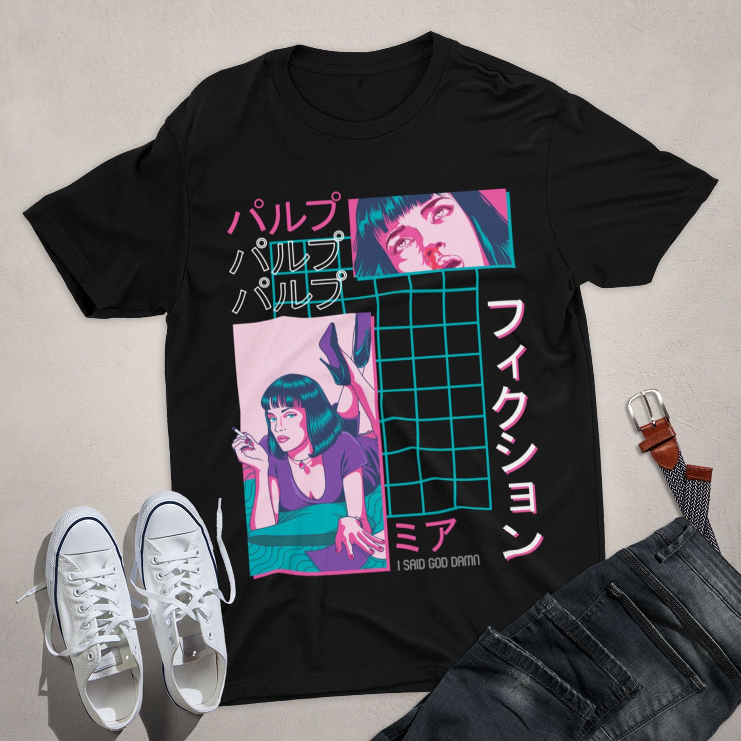 Mia Wallace Vaporwave Unisex T-Shirt