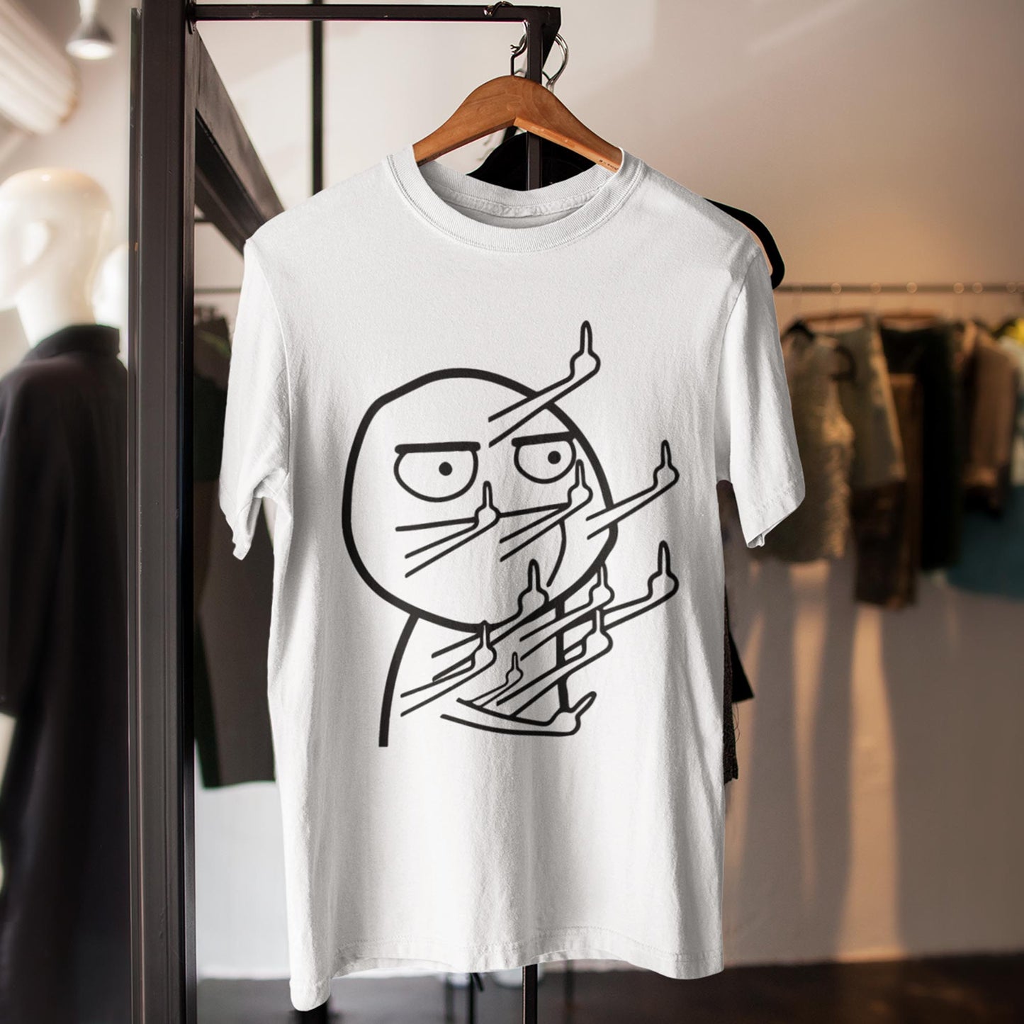 Multiple Middle Fingers Meme Unisex T-Shirt