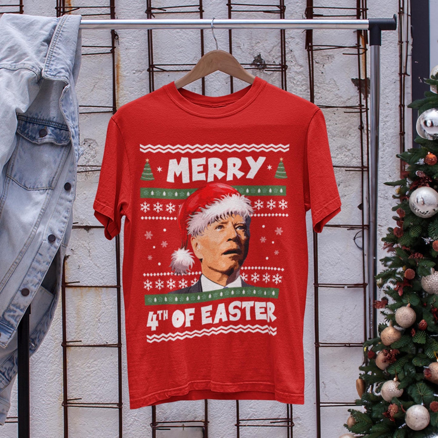 Merry 4th Of Easter Funny Christmas T-Shirt