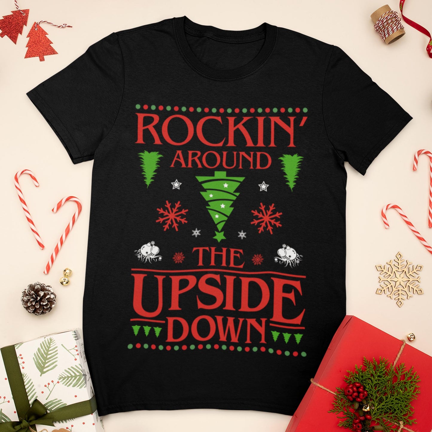 Rockin' Around The Upside Down Christmas T-Shirt