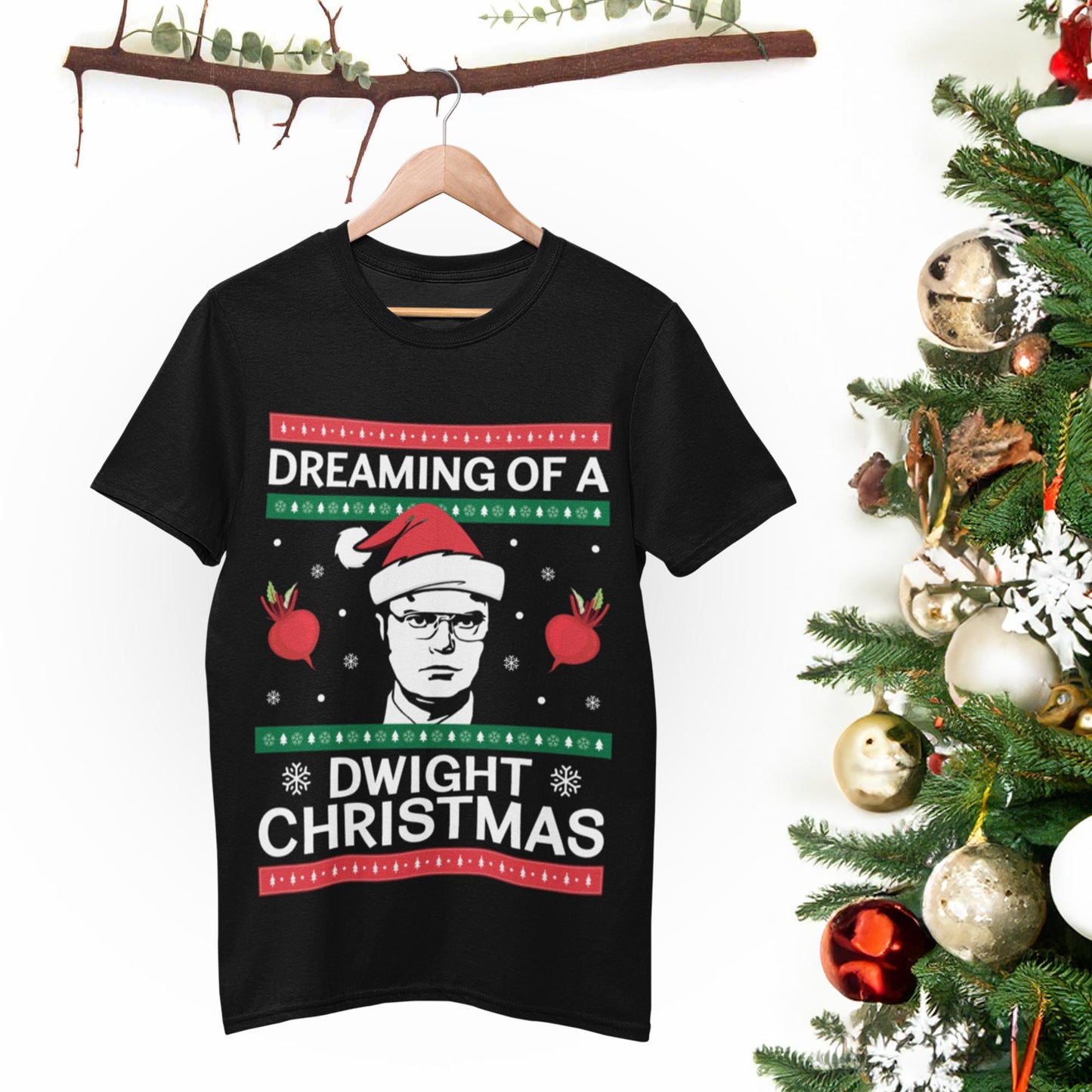 Dreaming Of A Dwight Christmas T-Shirt