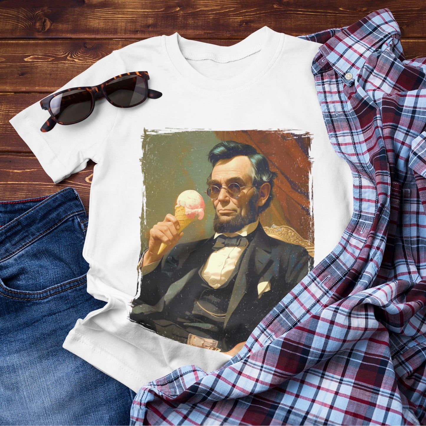 Abraham Lincoln Ice Cream Unisex T-Shirt