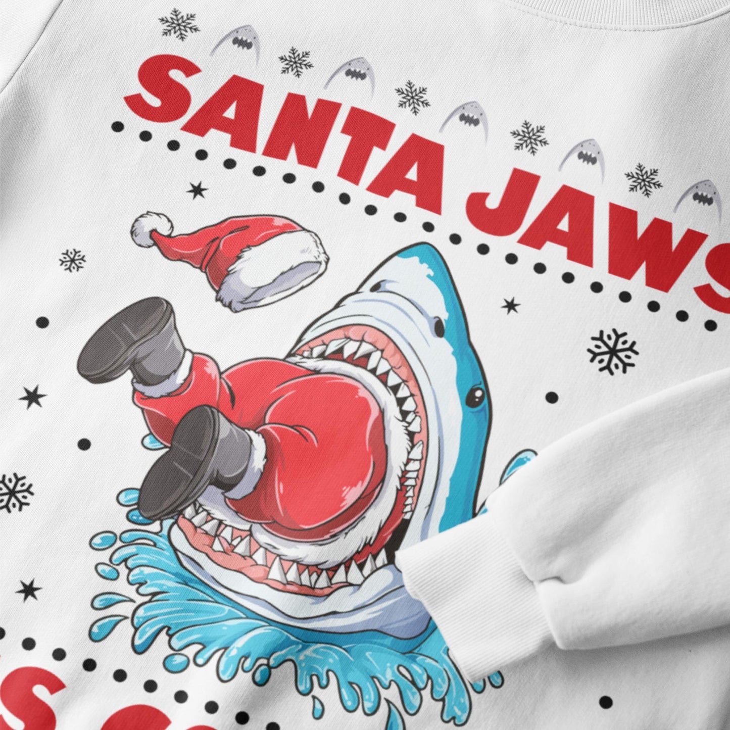 Santa Jaws Is Coming Christmas Sweatshirt