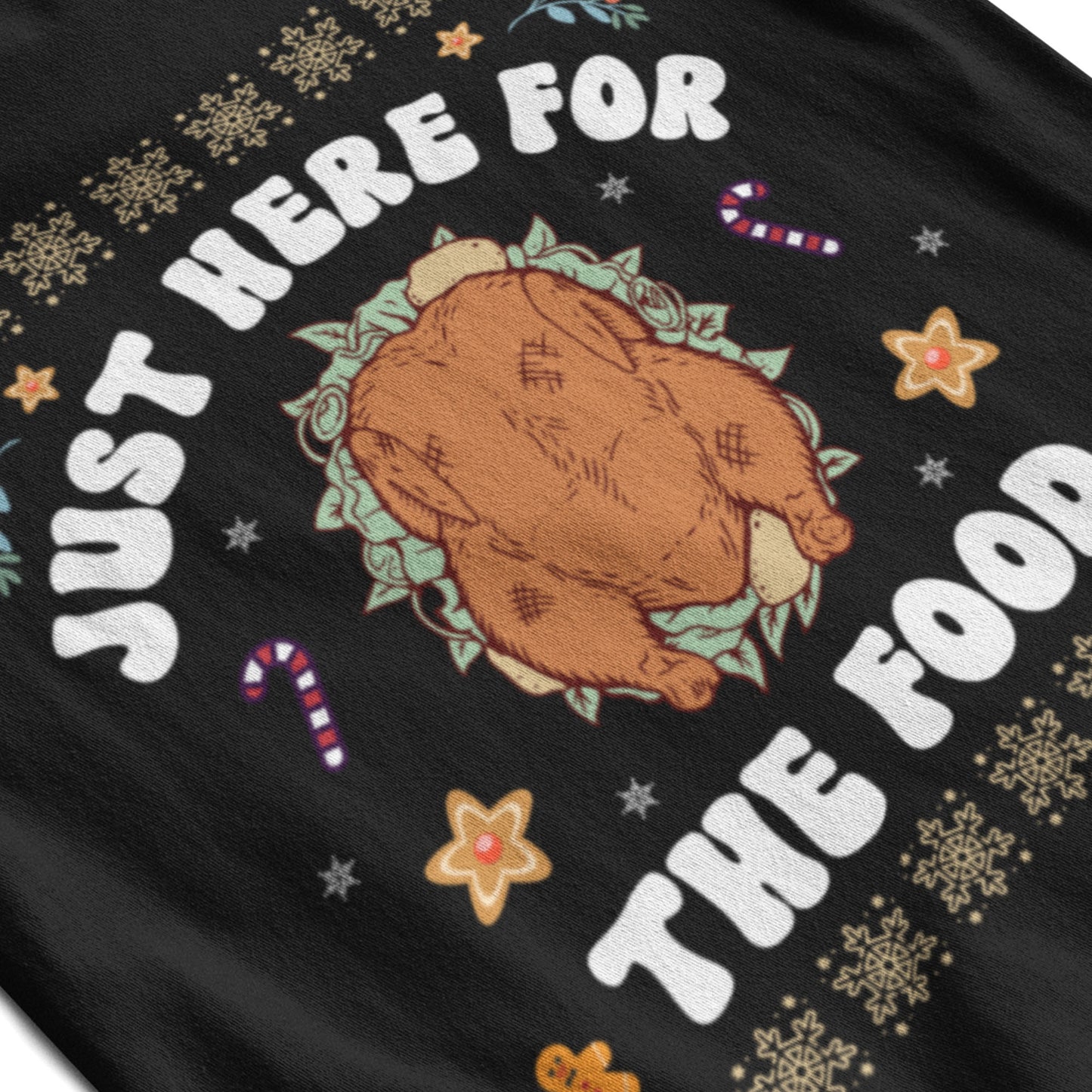 Just Here For The Food Christmas T-Shirt