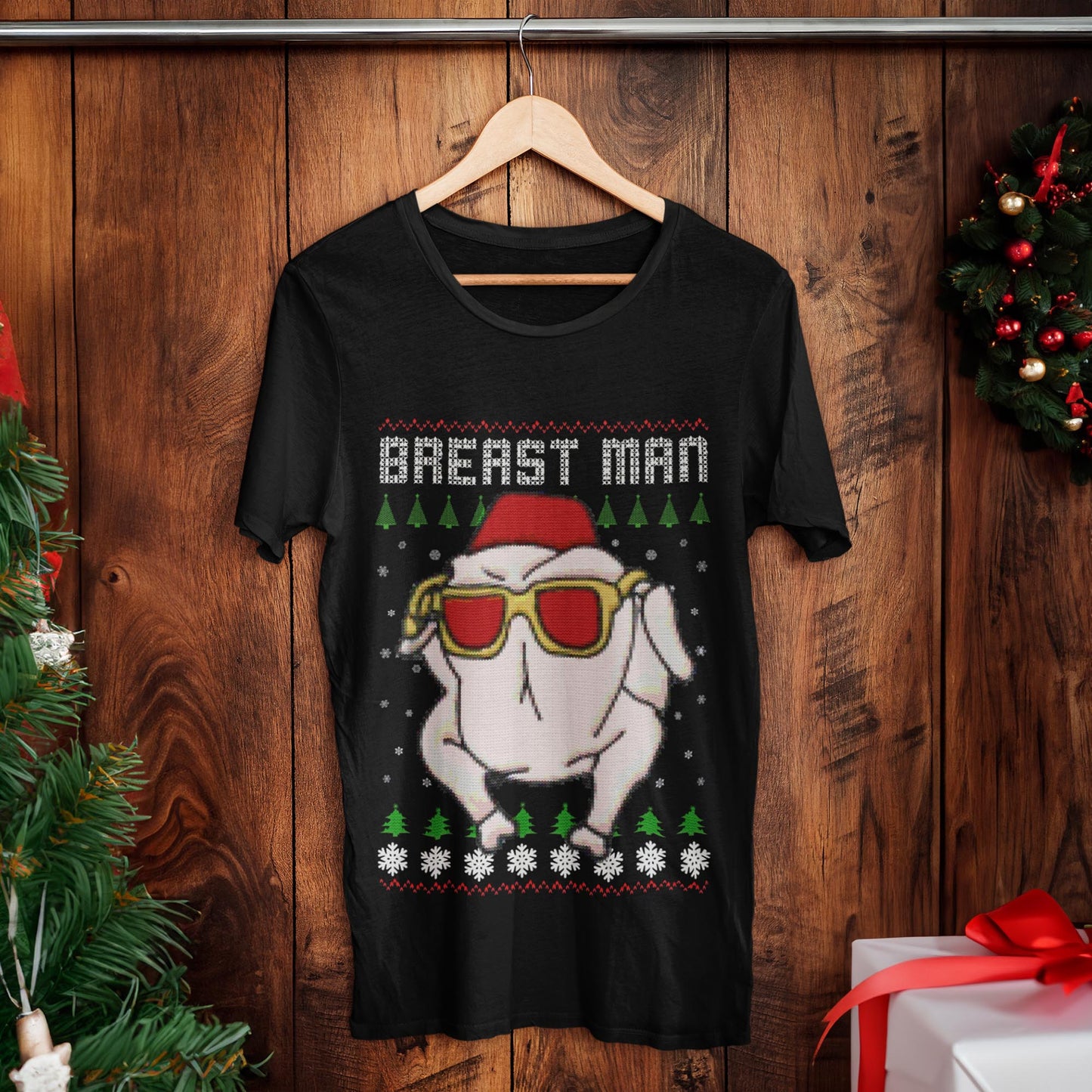 Breast Man Christmas T-Shirt