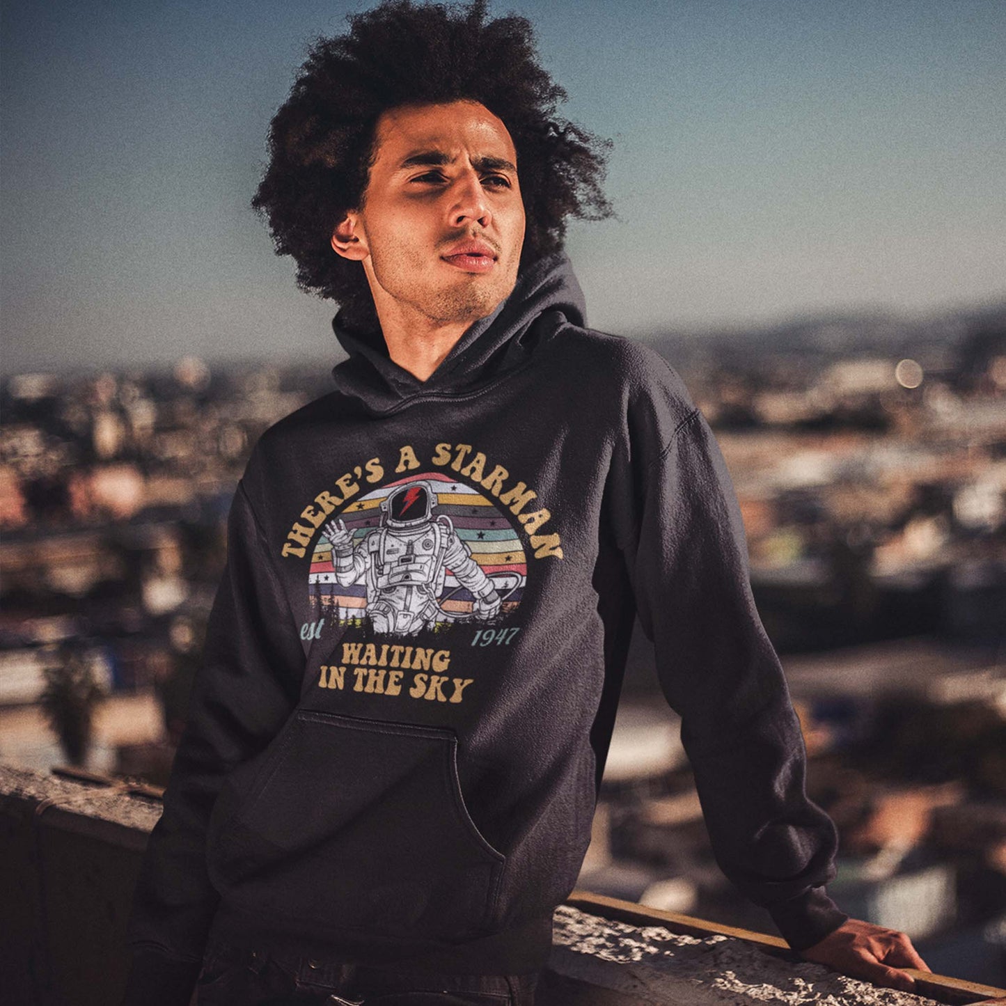 There's A Starman Waiting In The Sky Unisex Hoodie