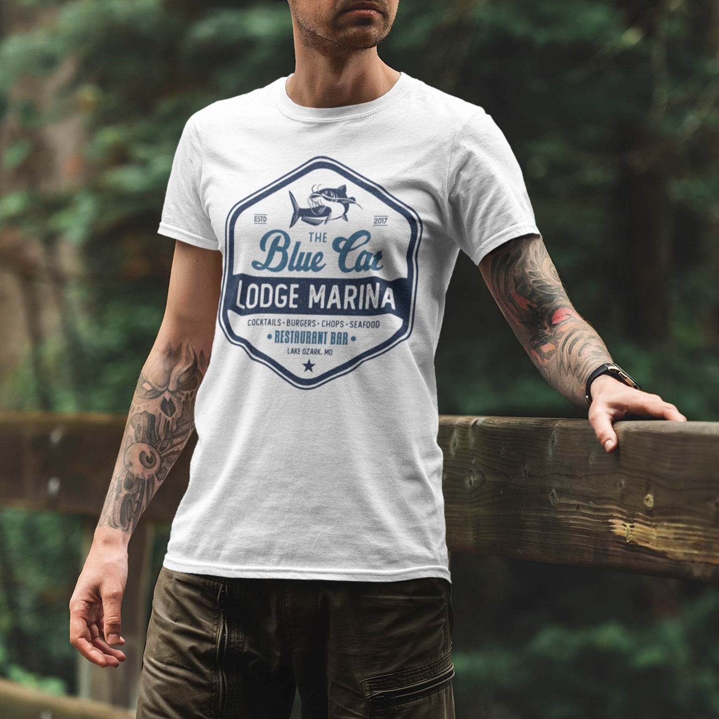 Blue Cat Lodge Marina Unisex T-Shirt
