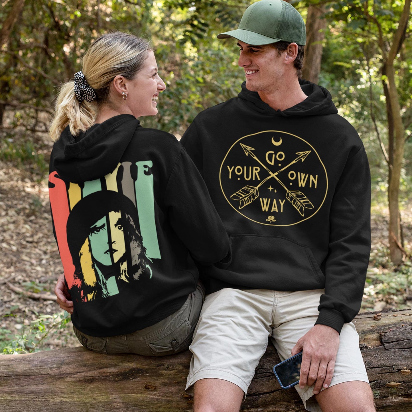 Go Your Own Way Front & Back Unisex Hoodie