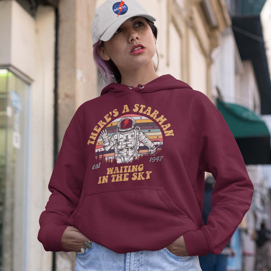 There's A Starman Waiting In The Sky Unisex Hoodie