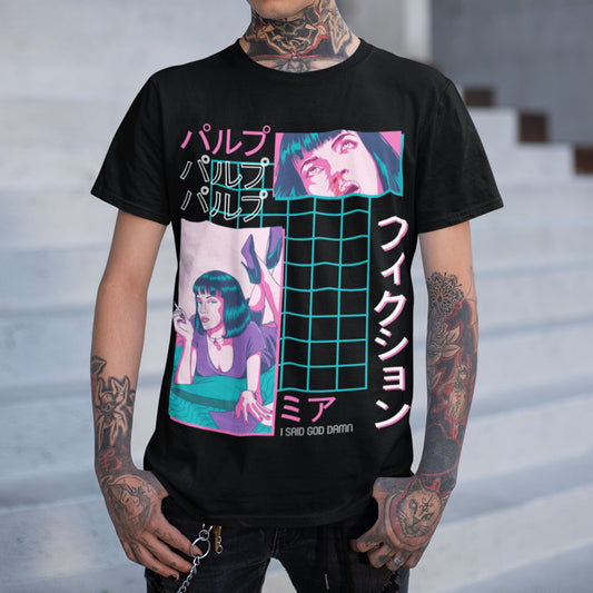 Mia Wallace Vaporwave Unisex T-Shirt