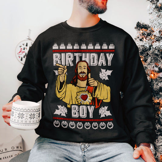 Jesus Birthday Boy Christmas Sweatshirt