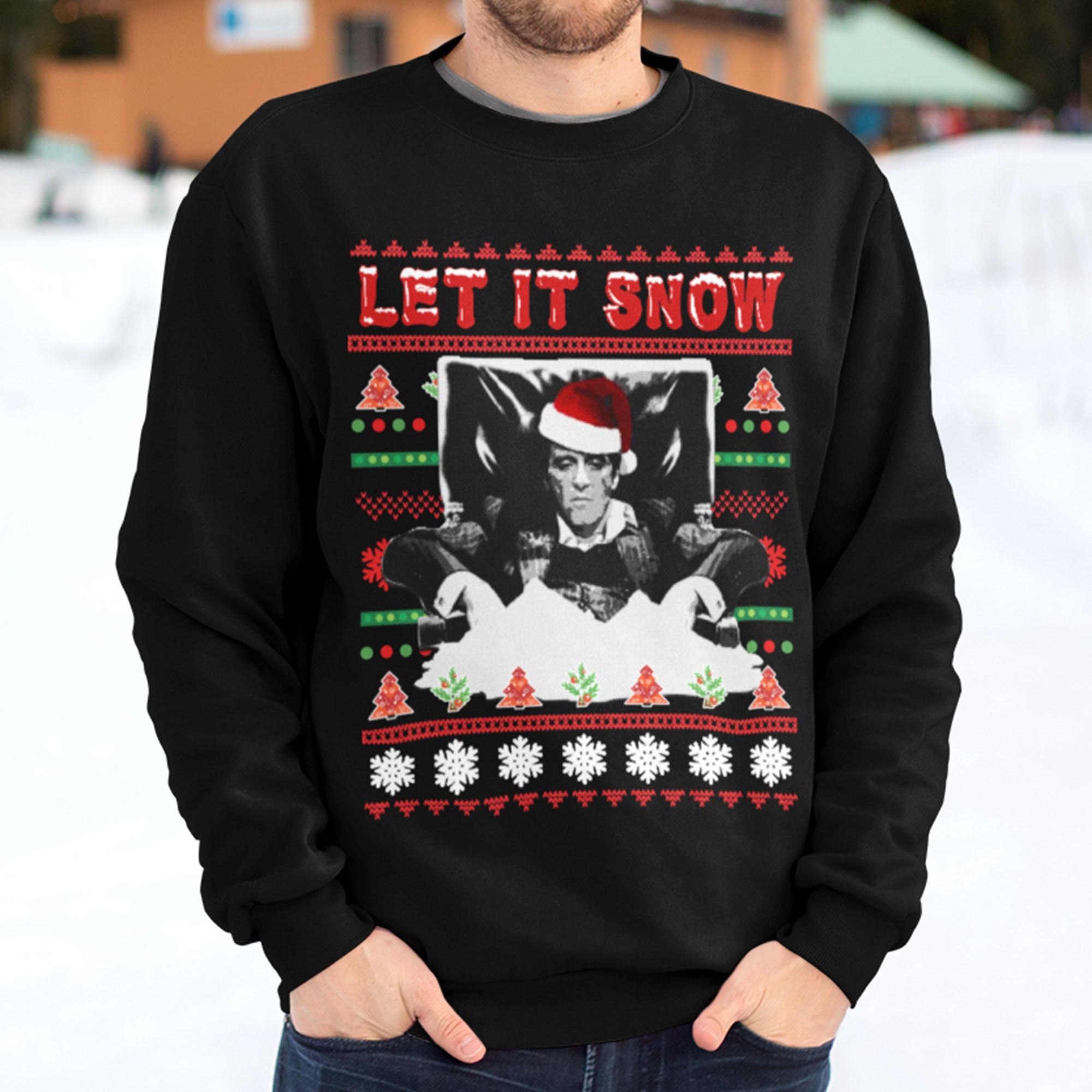 Let it shop snow christmas sweater