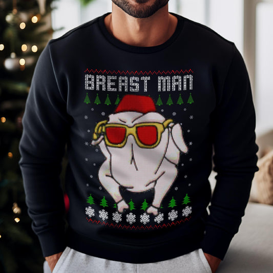 Breast Man Christmas Sweatshirt