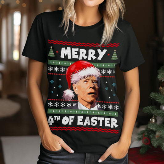 Merry 4th Of Easter Funny Christmas T-Shirt