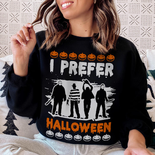 I Prefer Halloween Christmas Sweatshirt