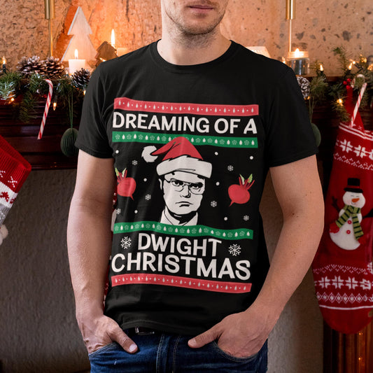 Dreaming Of A Dwight Christmas T-Shirt