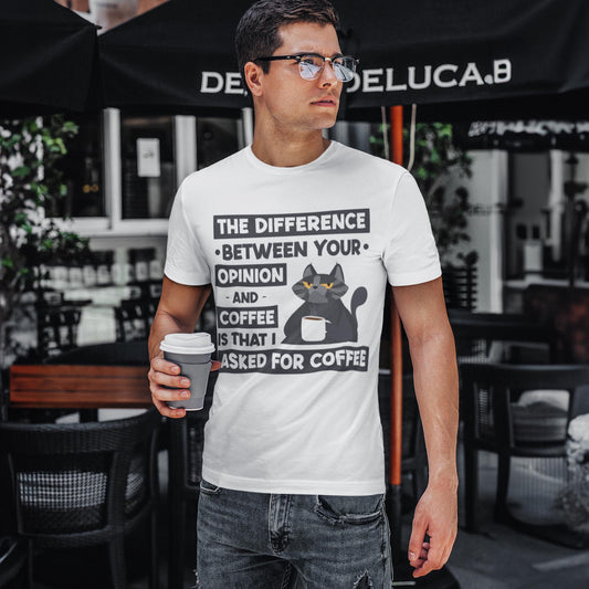 The Difference Between Your Opinion And Coffee Unisex T-Shirt