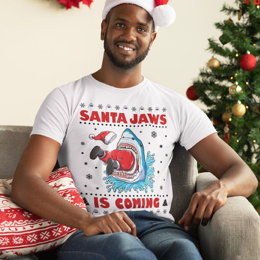 Santa Jaws Is Coming Christmas T-Shirt