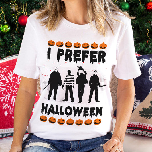 I Prefer Halloween Christmas T-Shirt